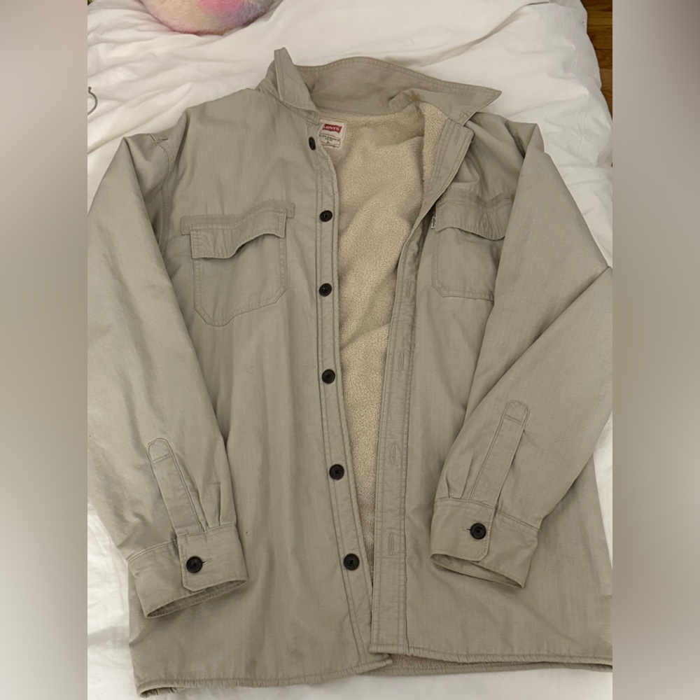 Levi's Cream Sherpa Jacket
